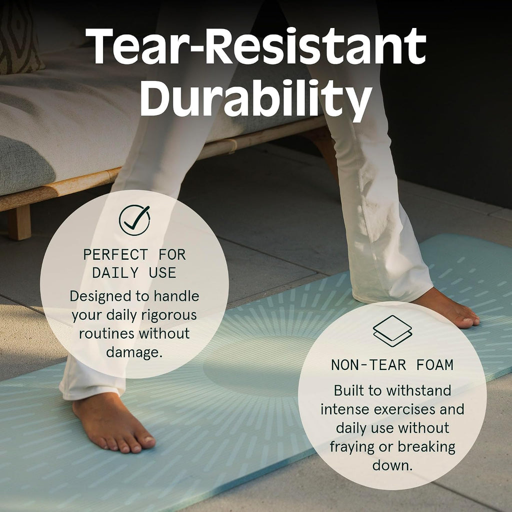 Solana Yoga Mat 1/2" Thick W/Nylon Strap for Men & Women - Non Slip Excercise Mat for Yoga, Pilates, Stretching, Floor & Fitness Workouts