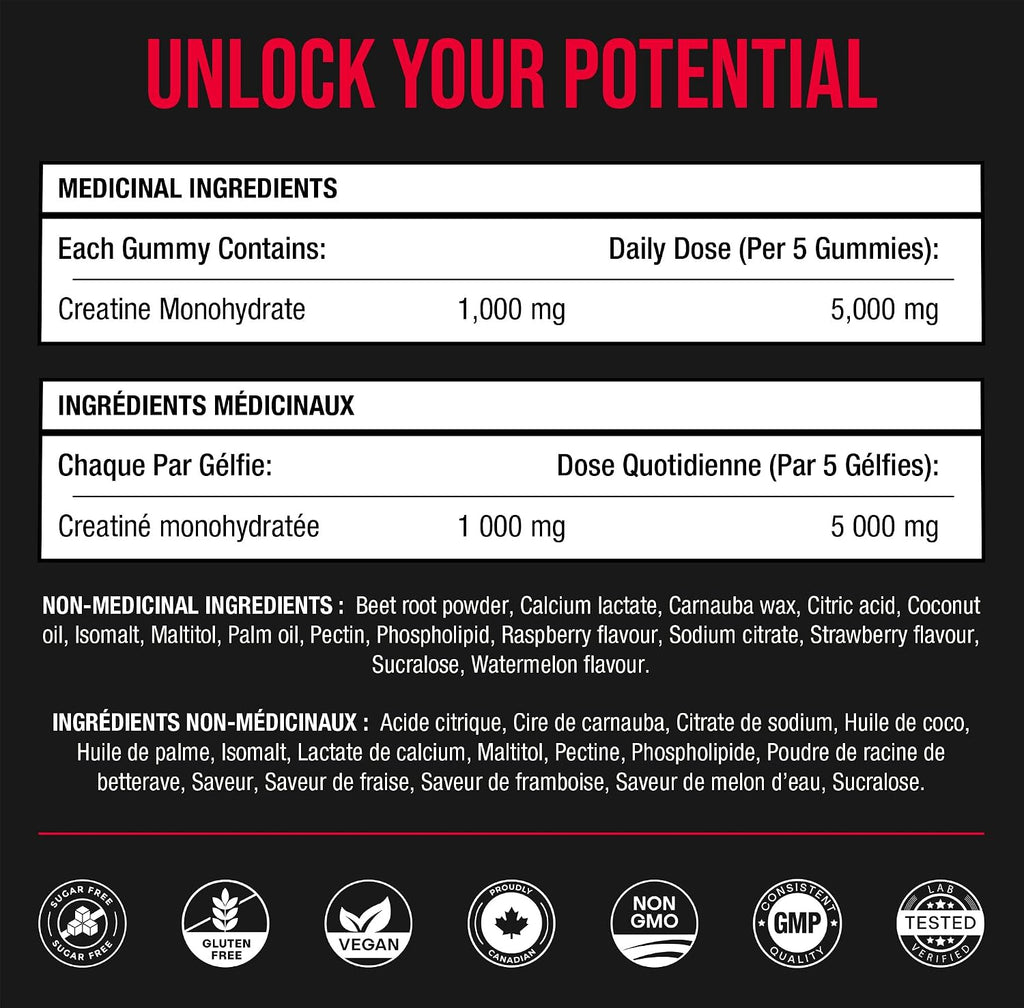 Creatine Monohydrate Gummies 5000Mg | Chewable Gummies for Men & Women | Sugar-Free Chewable Creatine Gummy Supplement for Muscle Recovery, Performance & Strength | 150 Count | 1000 Mg per Gummy