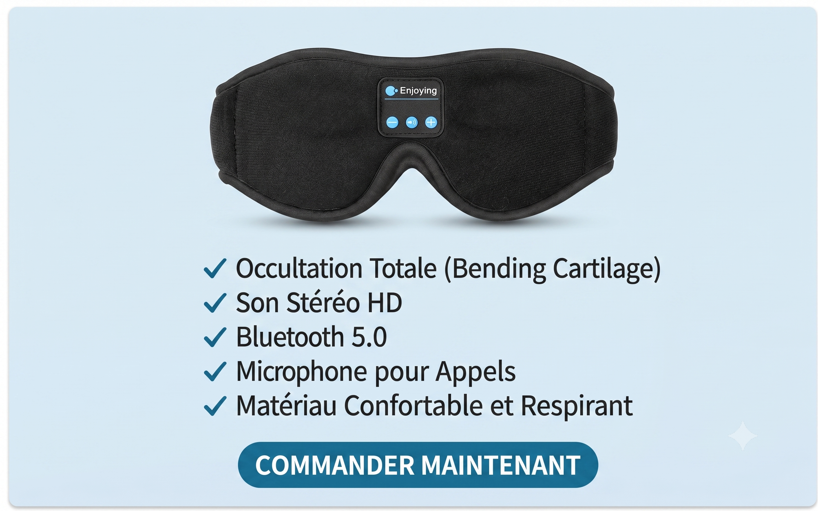 Mask for Sleep Headphones Bluetooth 3D Eye Mask Music Play Sleeping Headphones with Built-In HD Speaker